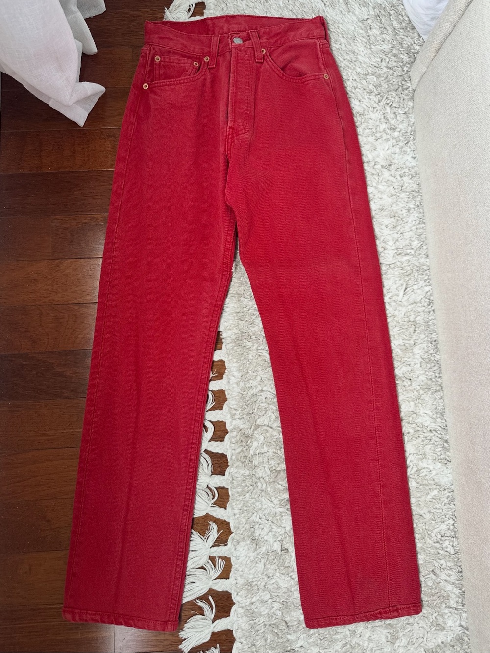 Levi's Red Straight Leg Jeans